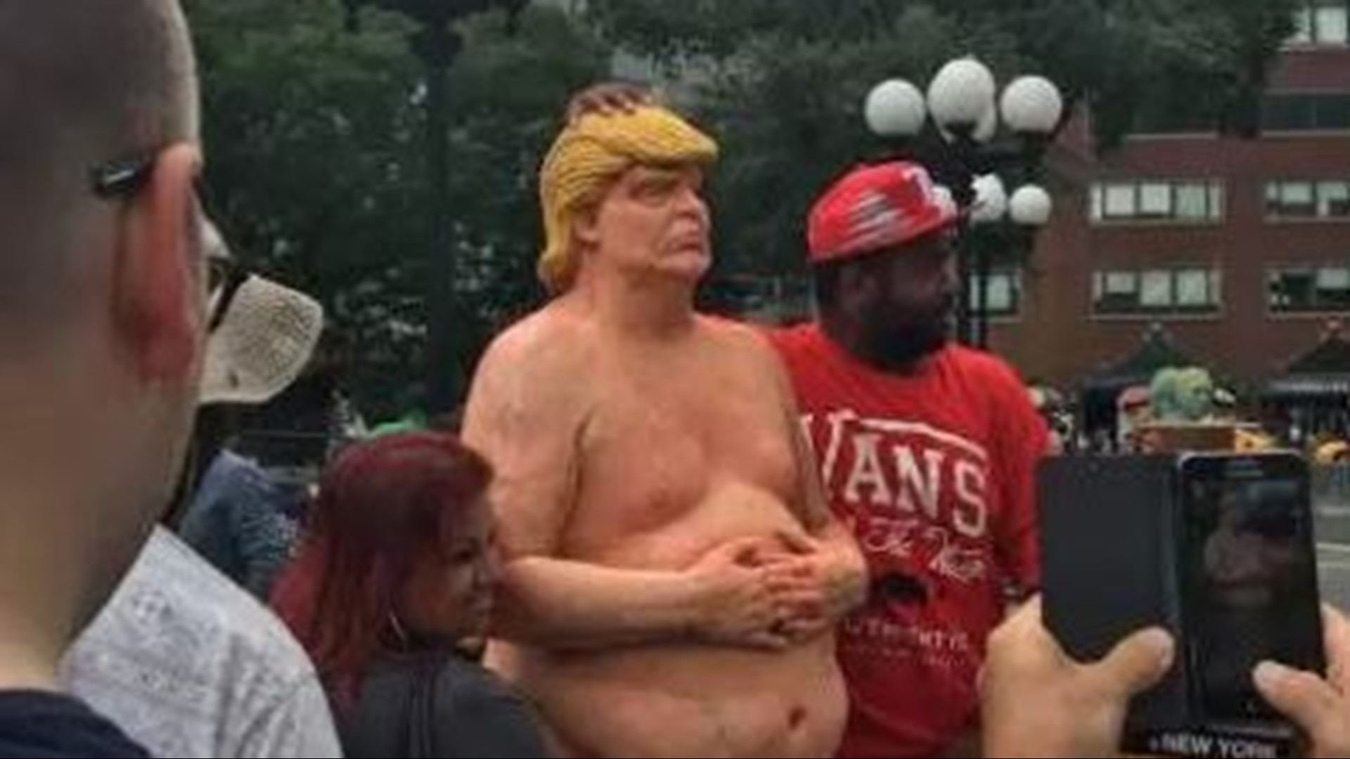 Naked Donald Trump Statue Appears In New York Other Us Cities Wnep