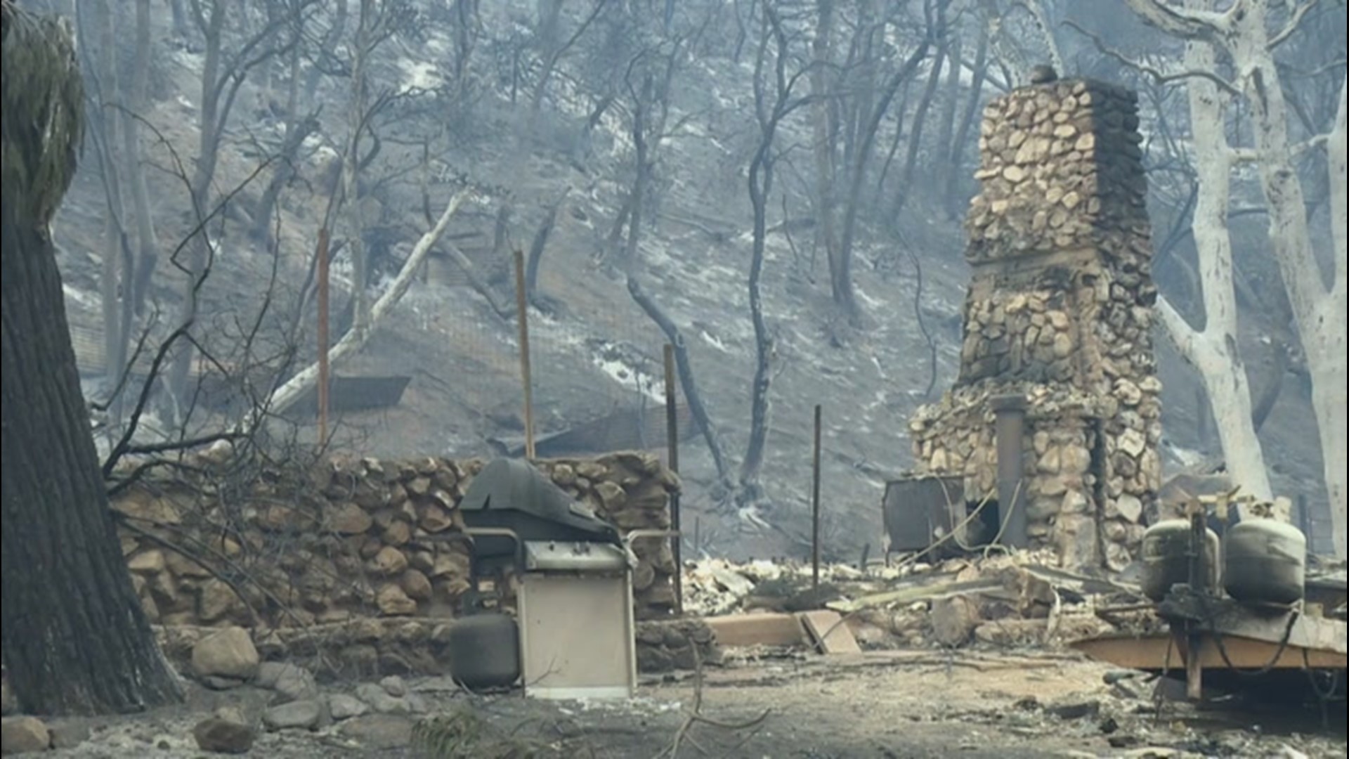 Numerous structures were destroyed as the Lake Fire, burning in California's Angeles National Forest, scorched through more than 10,000 acres.