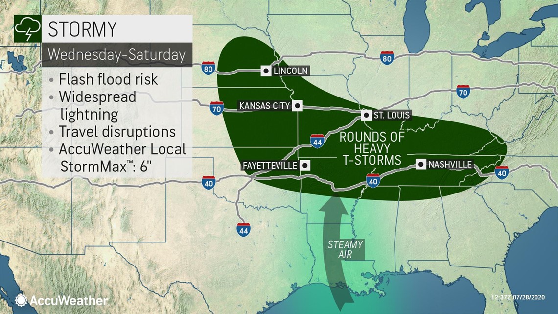 Drenching Storms Will Raise Flash Flood Risk Across Central Us 10tv Com