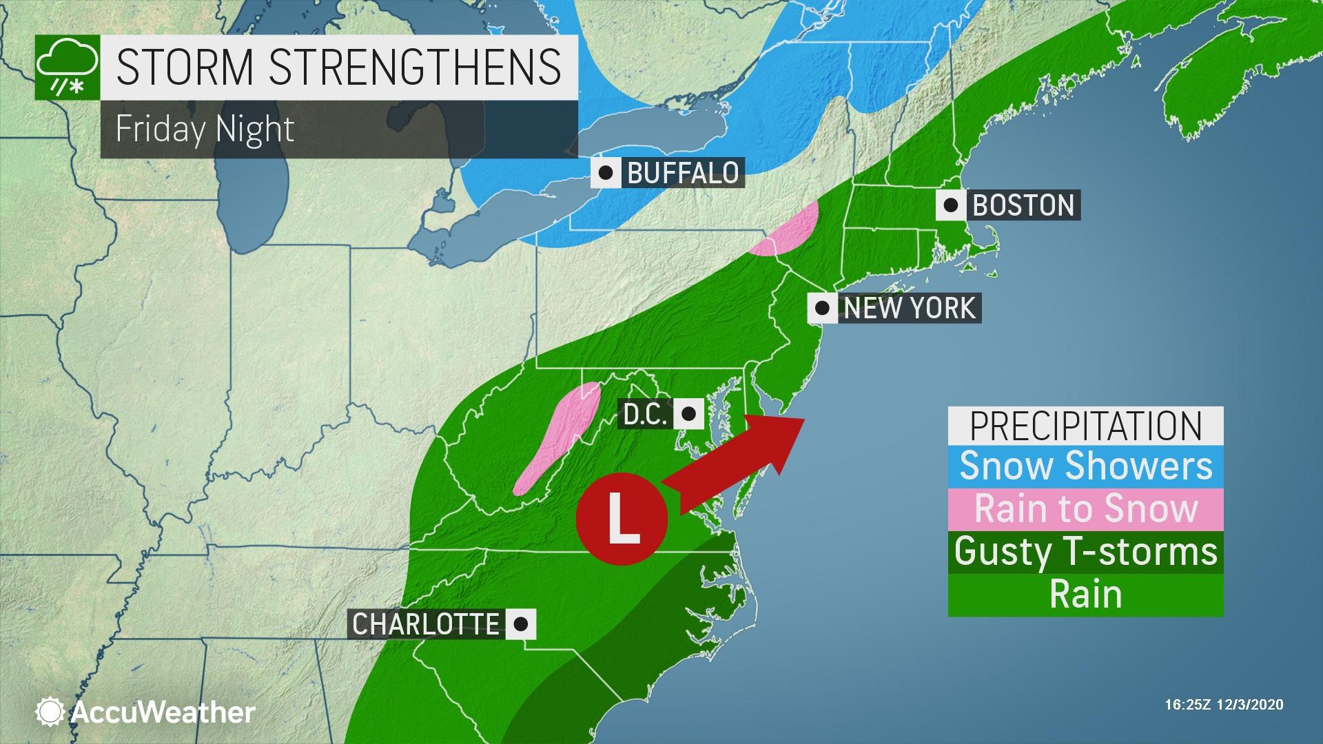 Strengthening East Coast storm likely to unload heavy snow, rain ...