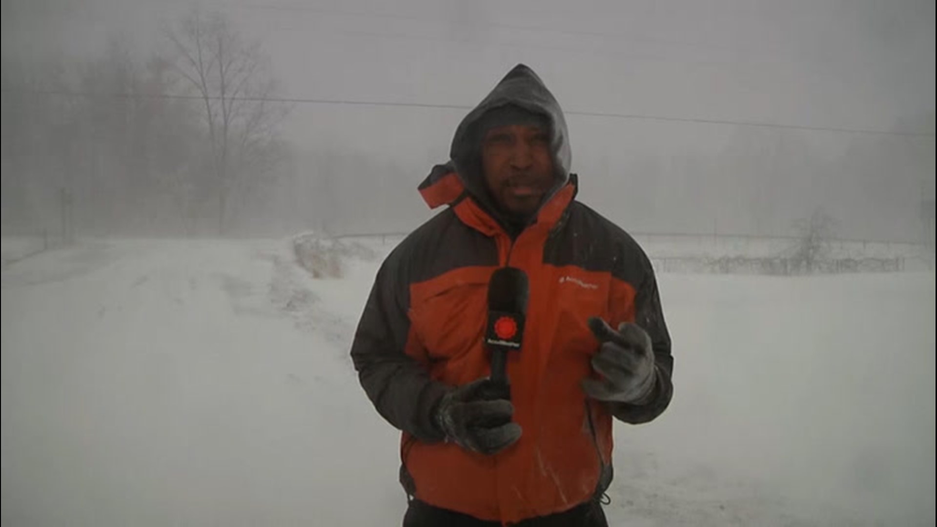 AccuWeather's Dexter Henry was in Mannsville, New York, on Feb. 27 to get a first-hand look at the dangerous snow and wind hitting the Northeast.