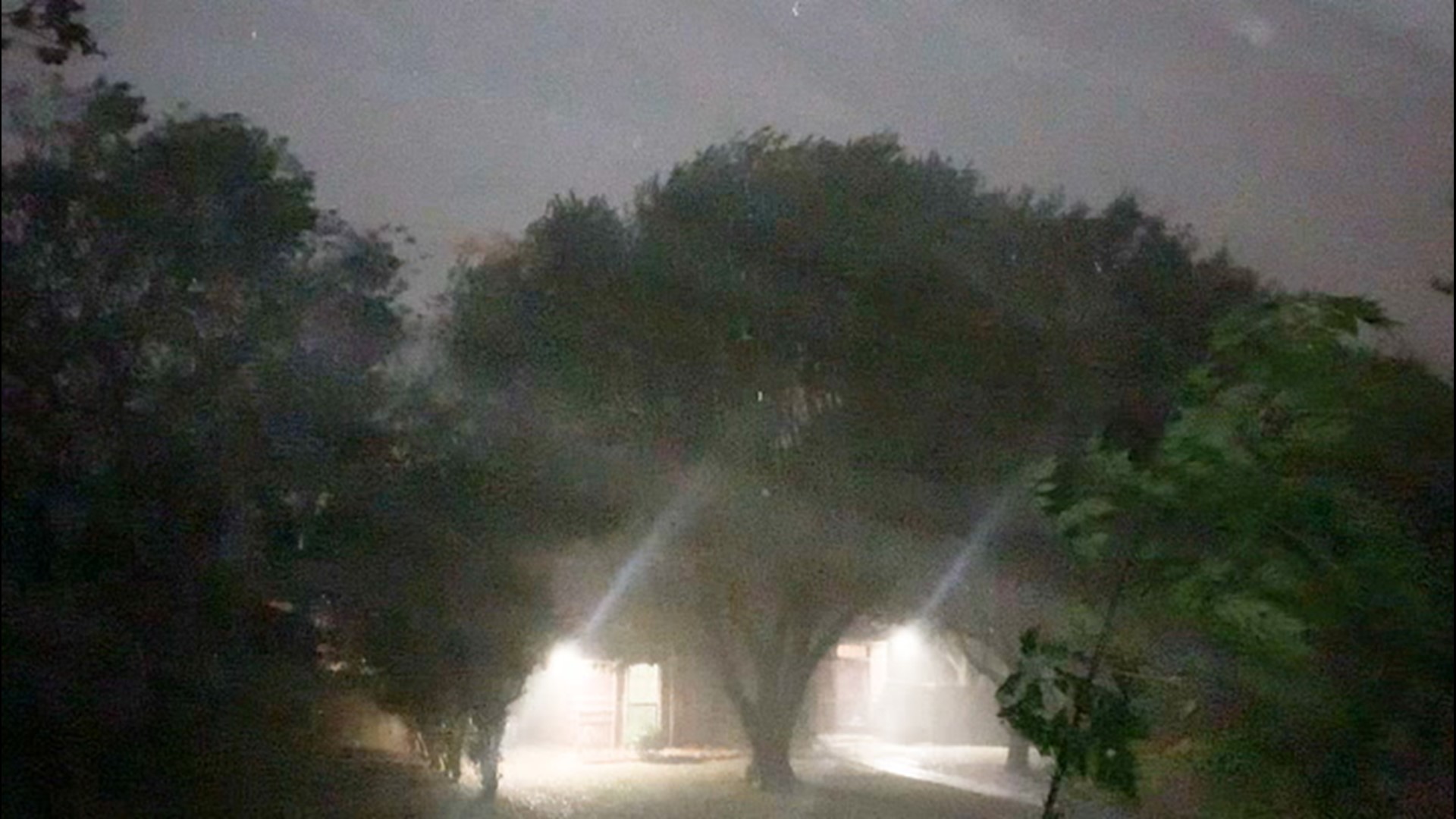 Thunderstorms hit Bill Wadell's neighborhood only about ten minutes after a tornado warning expired in Dallas County, Texas, the night of Nov. 24.