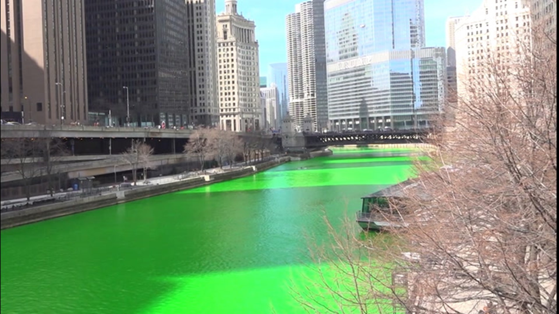 After the city of Chicago announced that they wouldn't dye the Chicago River green for St. Patrick's Day for the second year in a row due to COVID-19, they did it anyway, early in the morning of March 13 to prevent crowds.