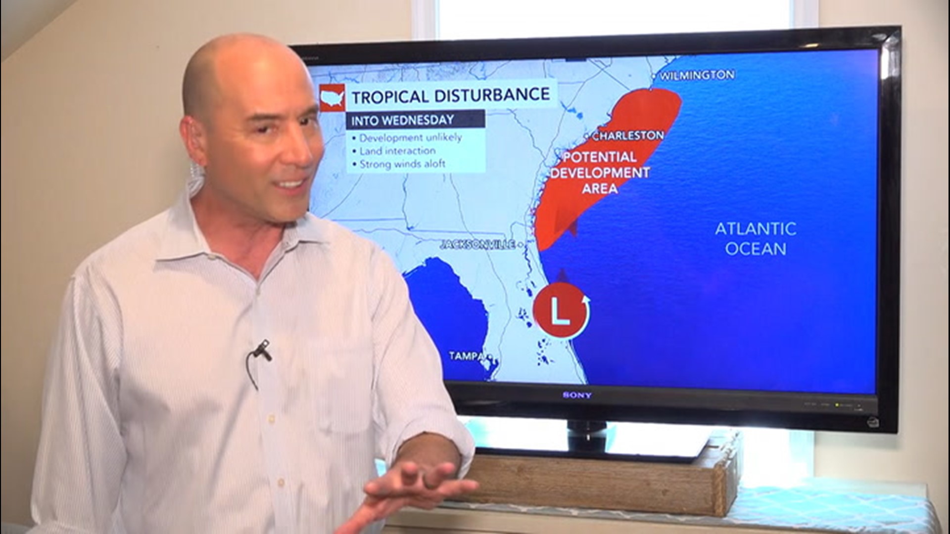 Bernie Rayno explains what atmospheric factors will inhibit development of a tropical system that has been drenching Florida.
