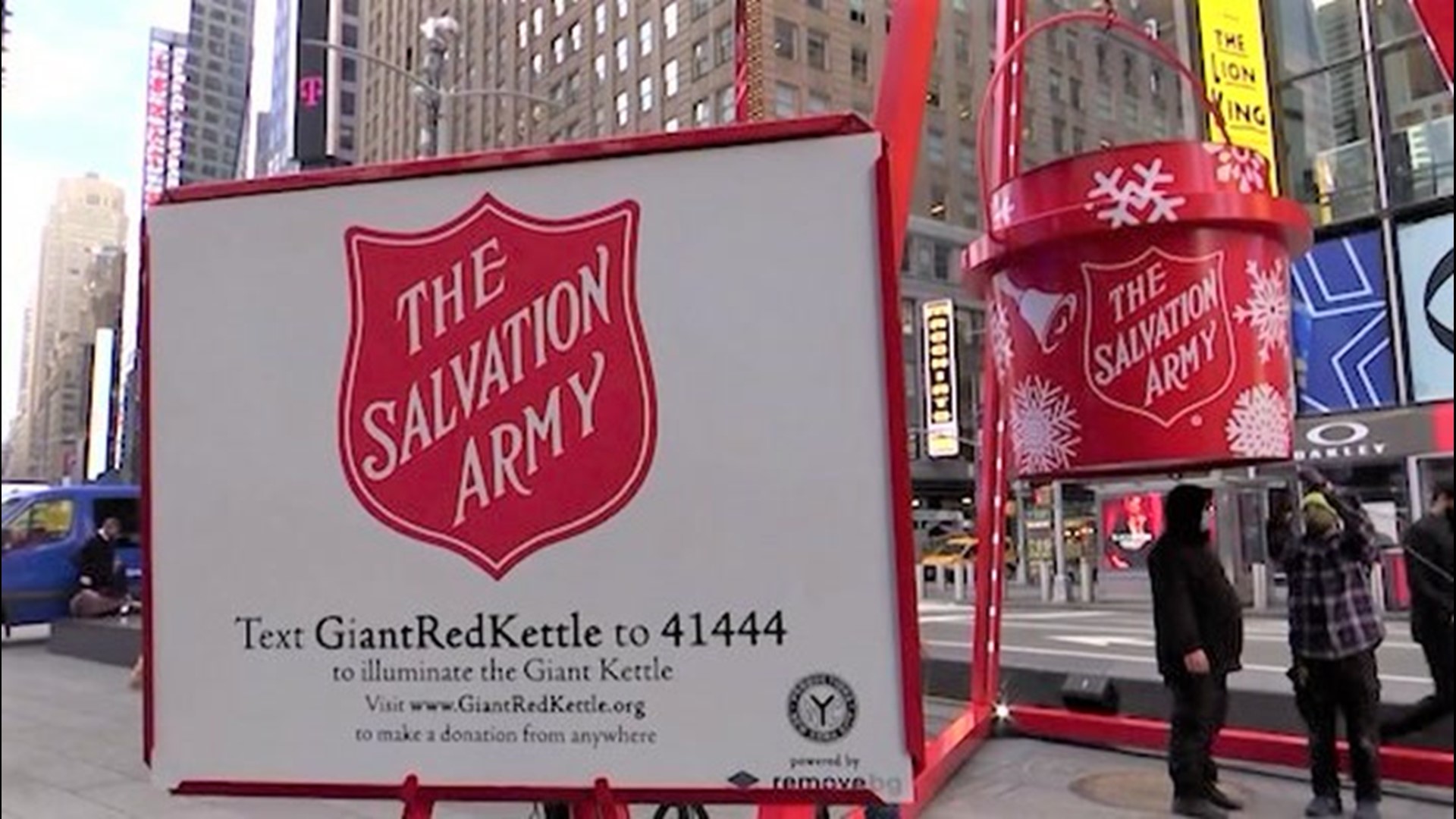 For Giving Tuesday, the Salvation Army set up the world's largest kettle in New York, New York, on Dec. 1 for donations to help those in need during the holidays.