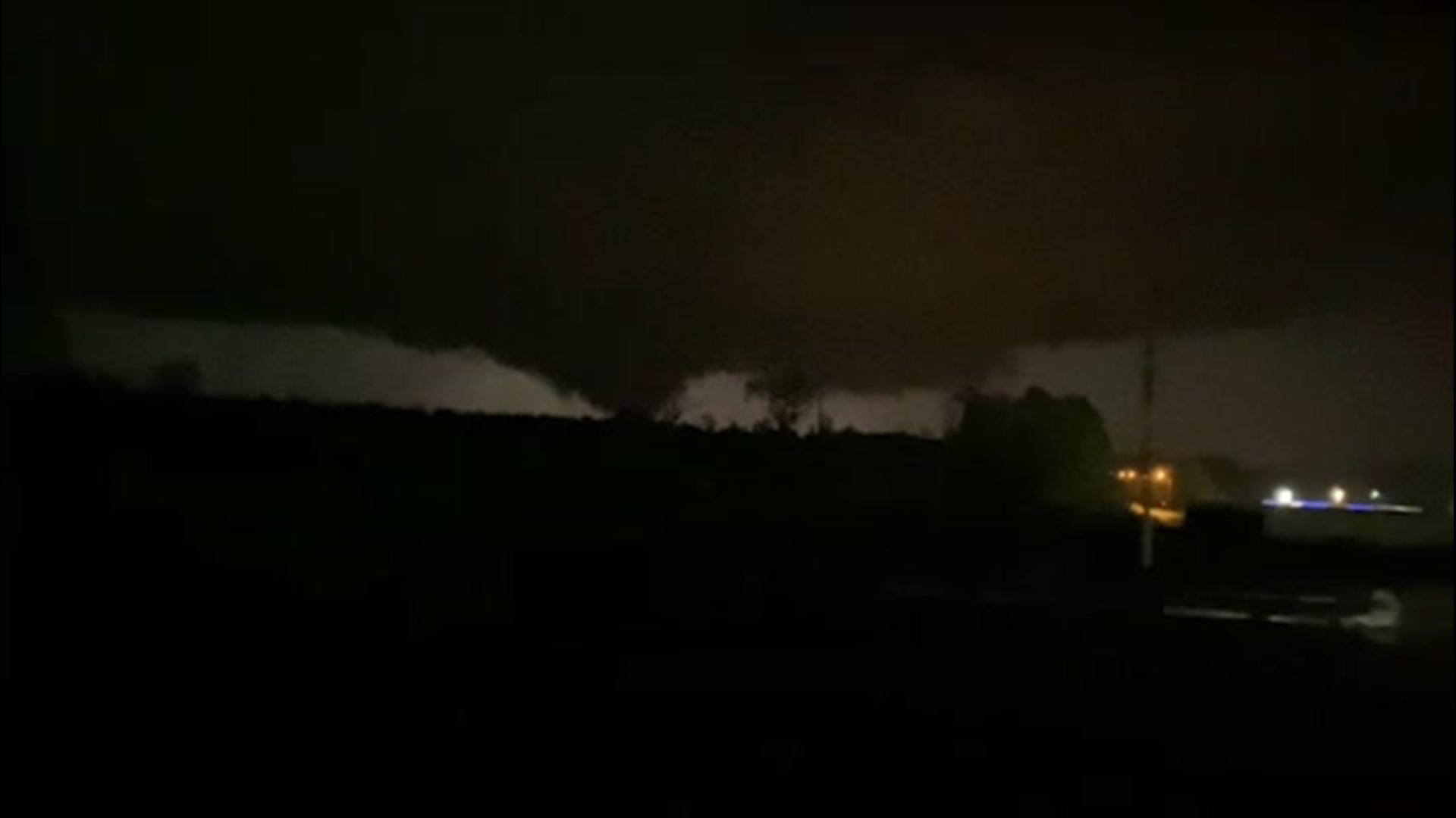 As severe thunderstorms slammed the south-central and southeastern U.S. on April 9, at least one tornado was spotted touching down in Mississippi.