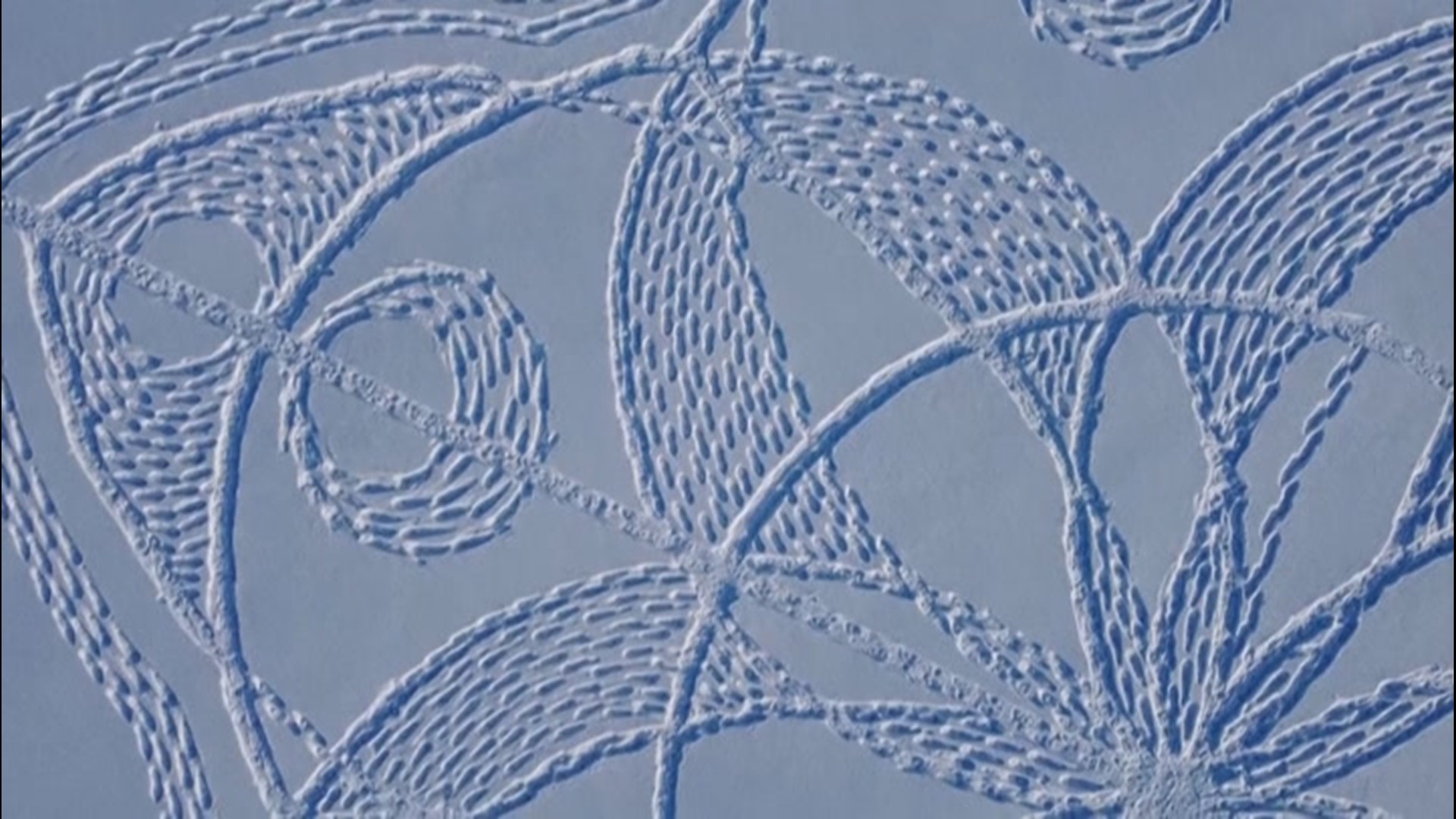 Giant Snow Artwork Seen From Above In Finland Fox61 Com