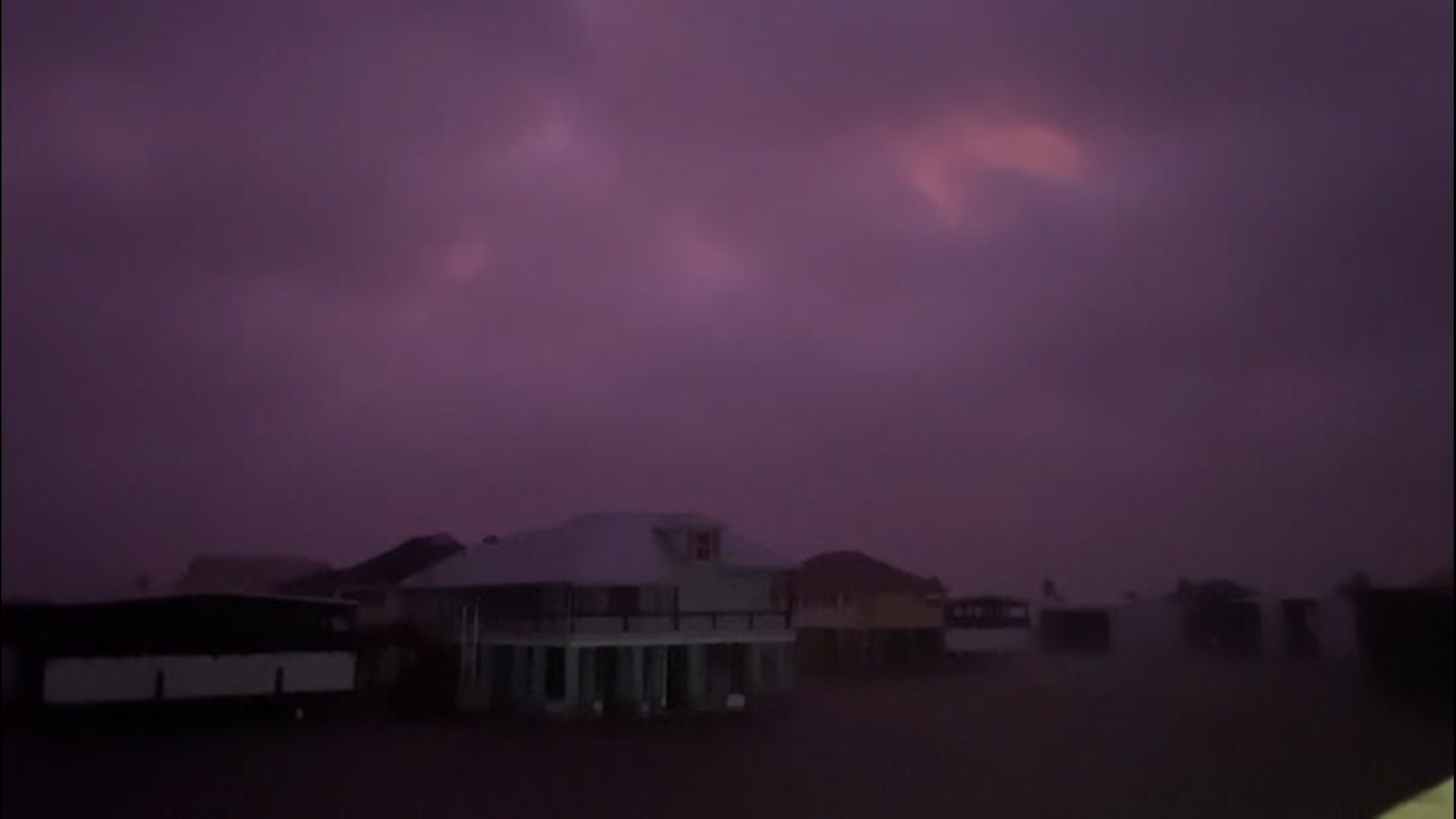 A purple sunset was captured during Hurricane Delta by Jonathan Petramala in Louisiana. This phenomenon happens during a hurricane at certain times of the day.