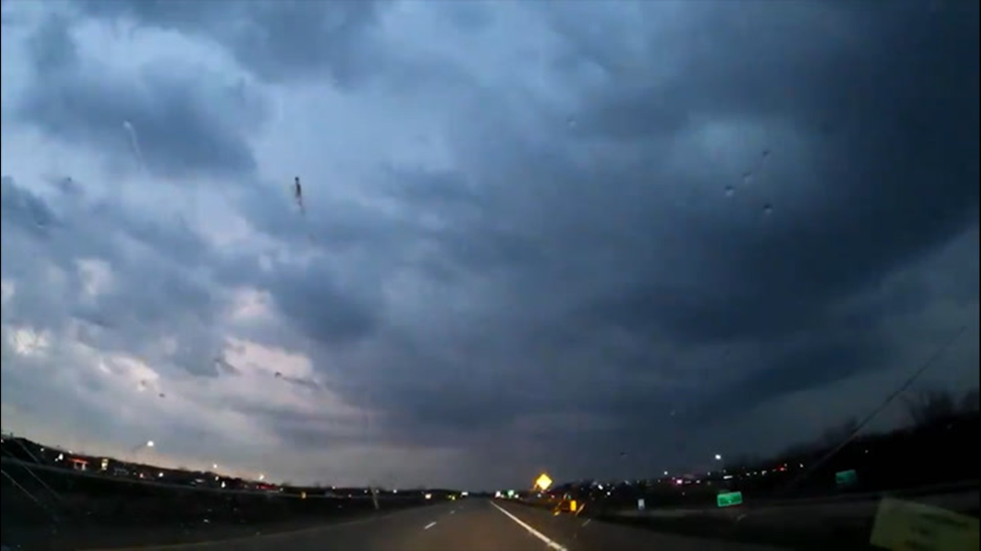 Lightning flashed in the sky in Moline, Michigan, as thunderstorms passed through on April 7.