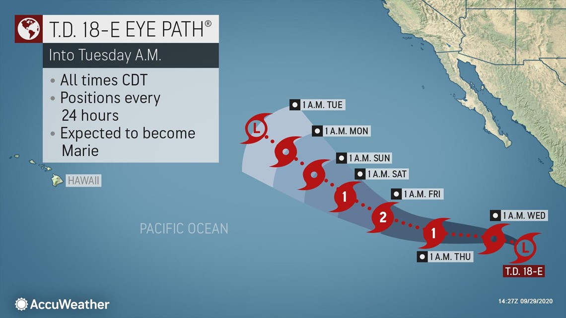 Emerging East Pacific tropical storm to avoid Mexico, Hawaii