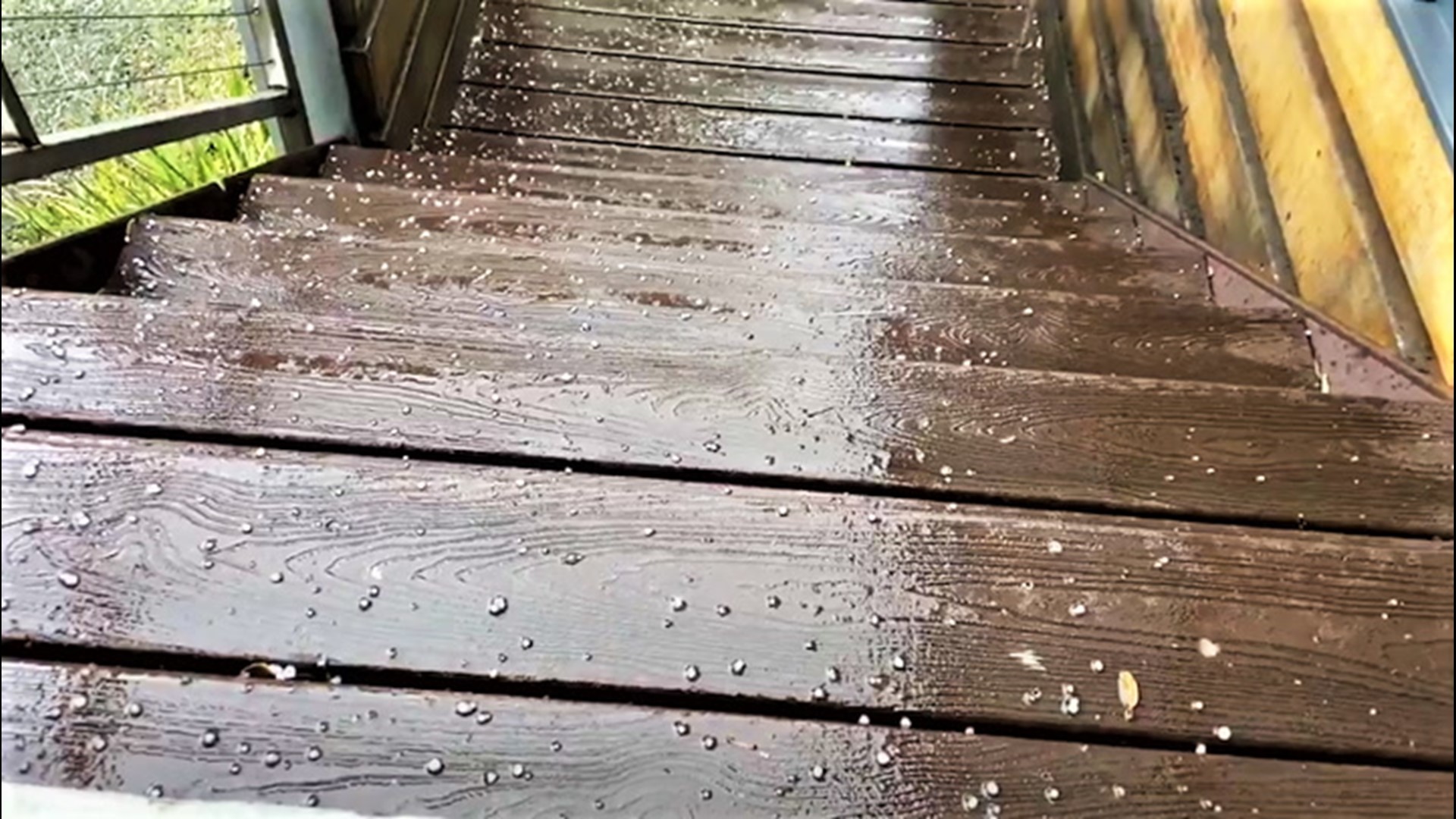 Homes in Los Gatos, California, were pelted with hail on March 22.