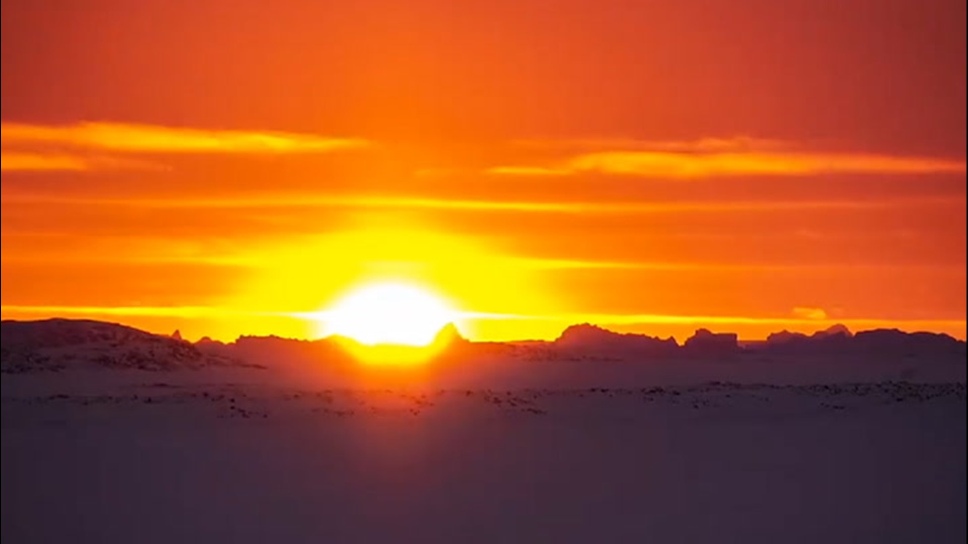The sun has said goodbye to Antarctica... for five weeks. The last sunset was captured on June 2 near the Davis Research Station. The next sunrise will be on July 10.