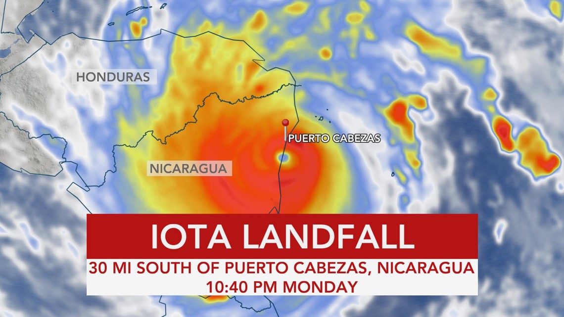 Iota Makes Landfall In Nicaragua As Monster Category 4 Hurricane Fox61 Com