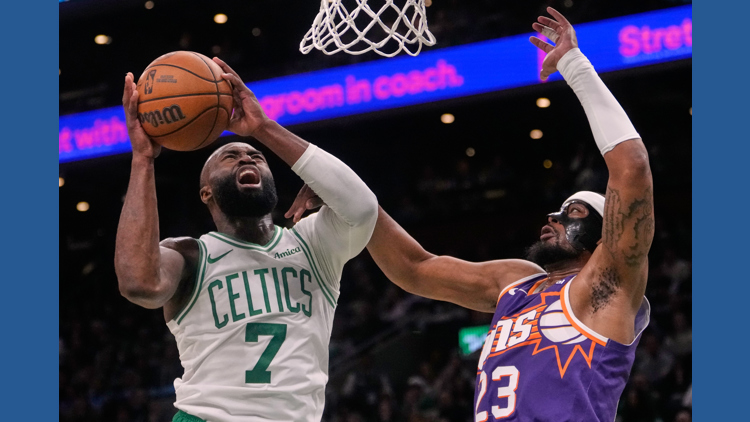 Jaylen Brown scores 18 of his 41 points in the fourth quarter to help Celtics beat Suns 120-112