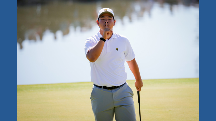 Americans made a small dent in Internationals lead at the Presidents Cup