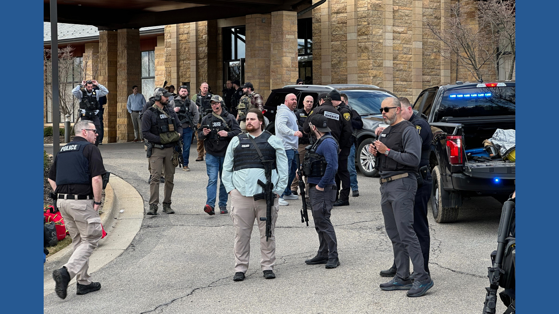 Police respond to a report of an active shooter at a Detroit-area ...