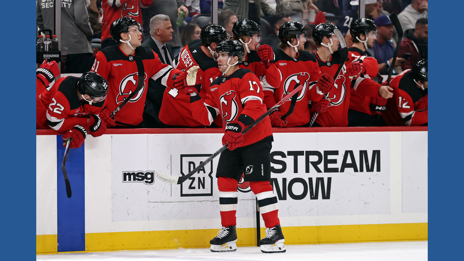 Devils score four goals in just over five minutes on the way to routing ...