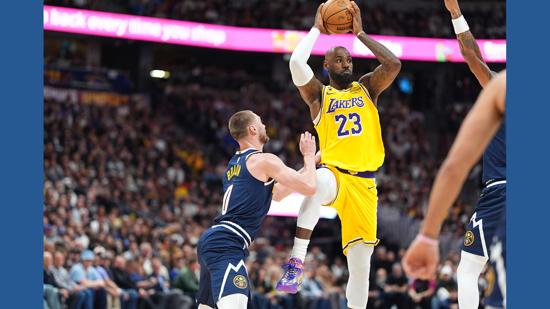 LeBron James breaks the NBA career field goals record in the Lakers ...