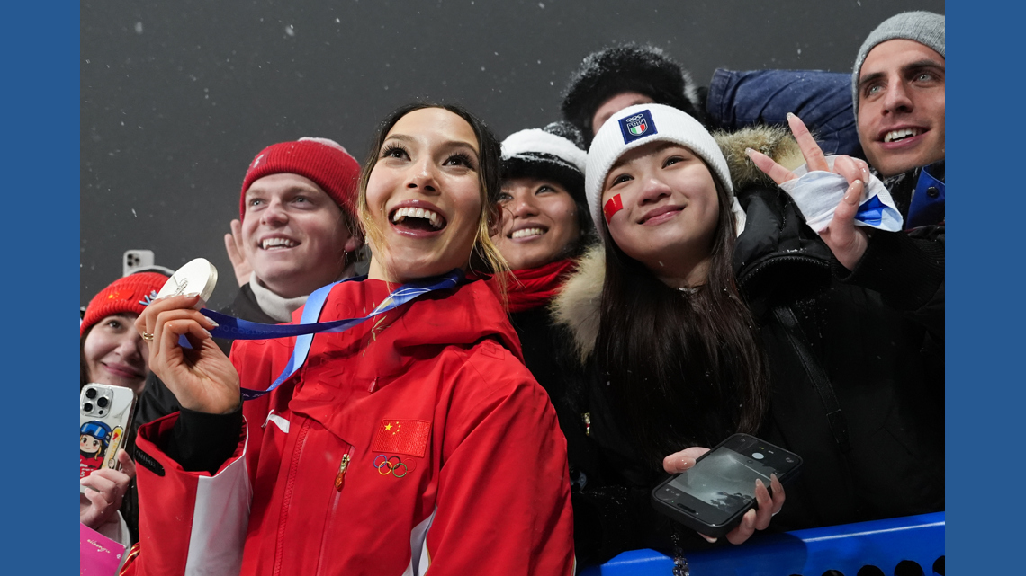 Eileen Gu jumping to defend Olympic gold in big air, an event she hasn ...
