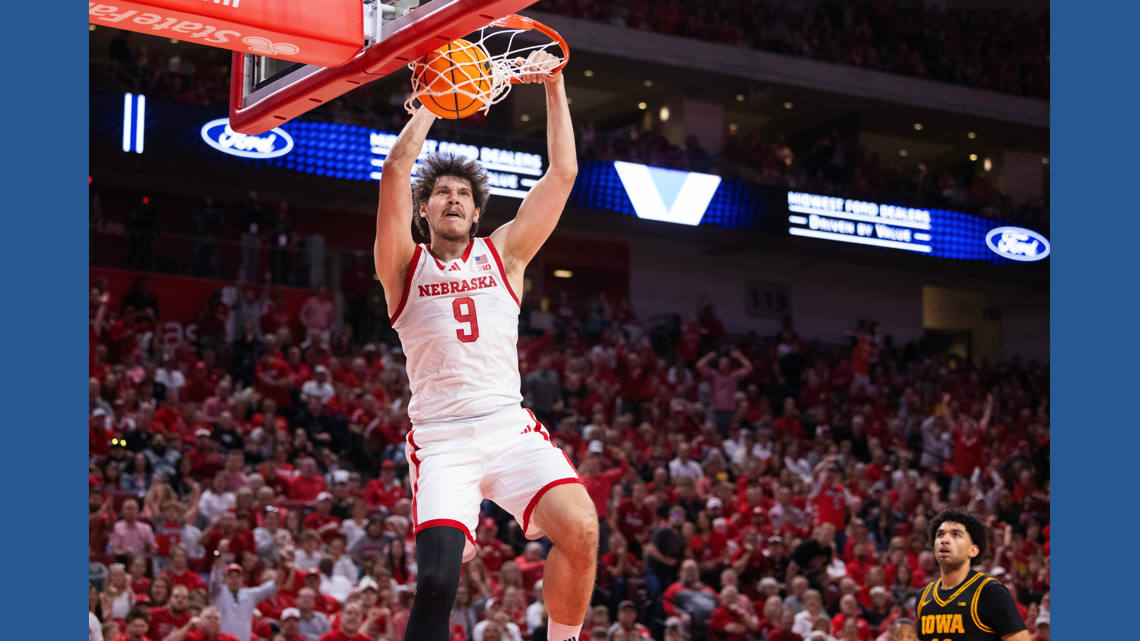 Cale Jacobsen scores 15 and No. 9 Nebraska beats Iowa 84-75 in overtime after blowing late lead