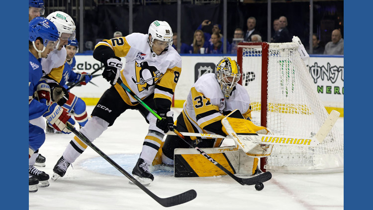 Penguins beat Mike Sullivan's Rangers 3-0 in coach Dan Muse's debut