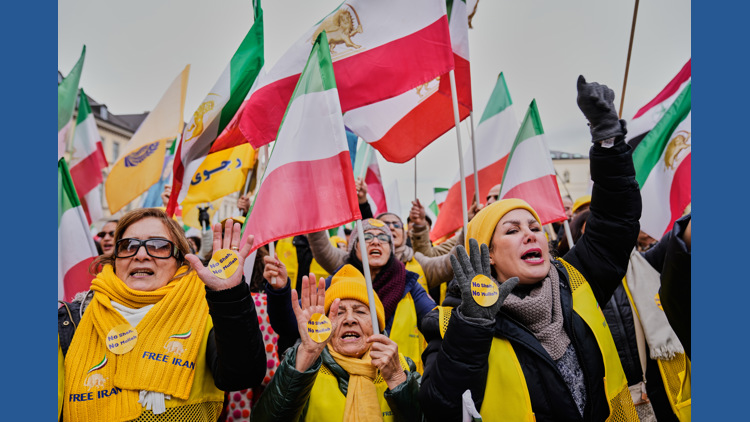 Iran’s crown prince says ahead of protests that inaction against Tehran encourages bullies