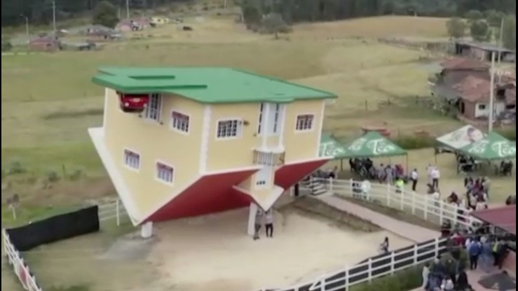 This Upside Down House Requires Some Acrobatics to Get Your Photo Op