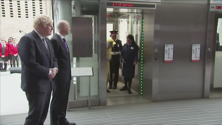 Queen Elizabeth Makes Surprise Appearance to Mark Opening of New Subway Line