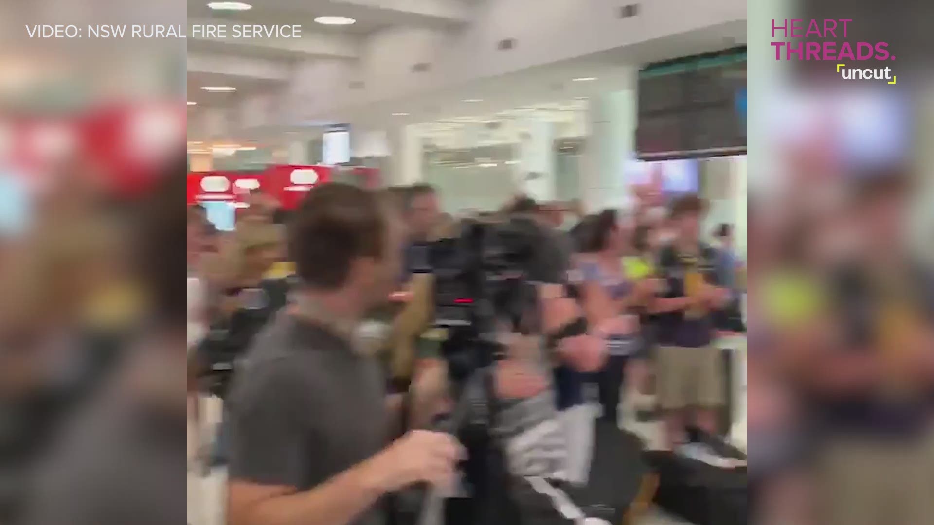 Firefighters sent from the U.S. to help with Australian wildfires were greeted with applause at the Sydney airport.