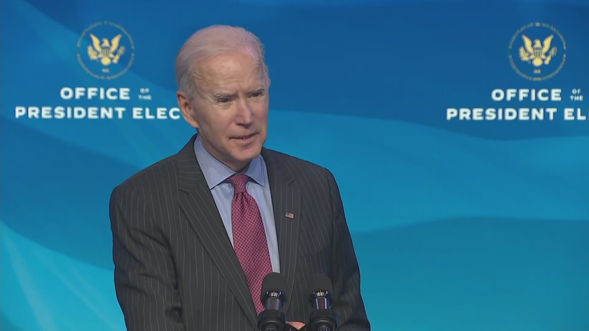 President-elect Joe Biden says he'll announce a plan for legislation to invest trillions of dollars to help the economy struggling during the coronavirus pandemic.