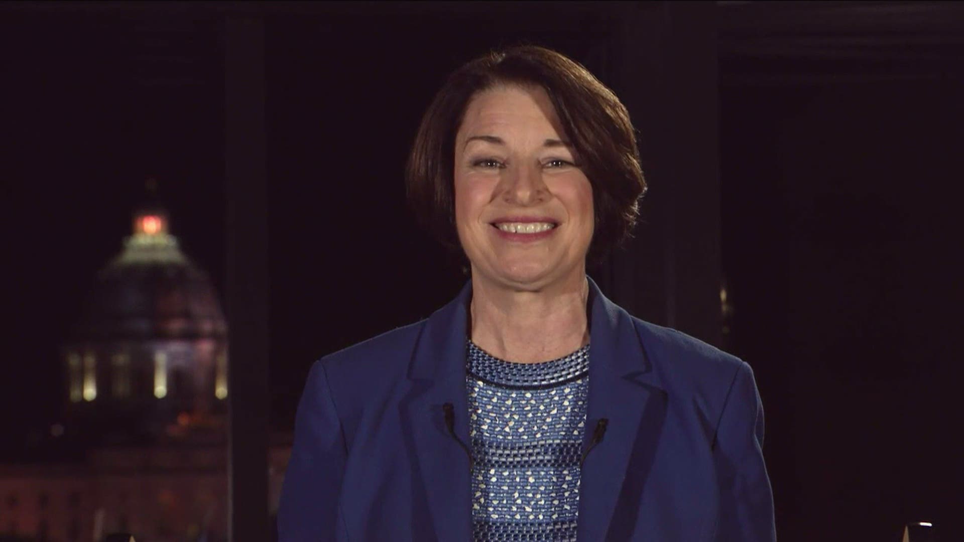 Senator Amy Klobuchar said the day she ended her campaign was a 'moment of great day' because that was also when she endorsed Joe Biden.