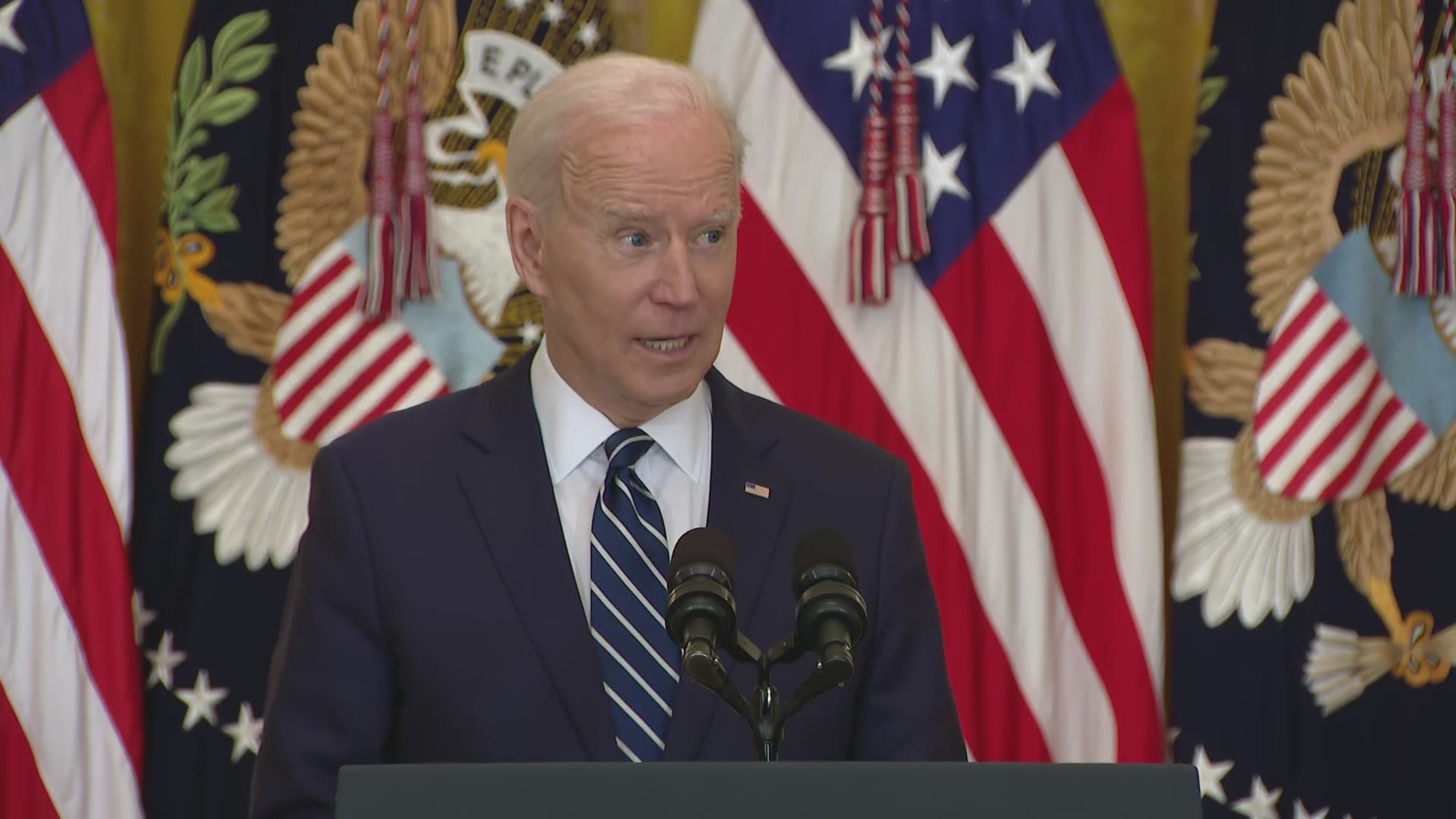 President Joe Biden says the US will leave Afghanistan, but doesn't have a timeline for when.