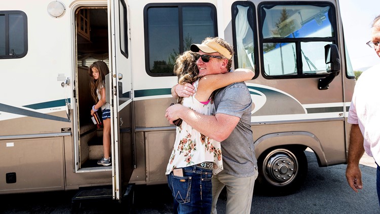 Father and daughter, 9, delivering donated RVs to wildfire victims
