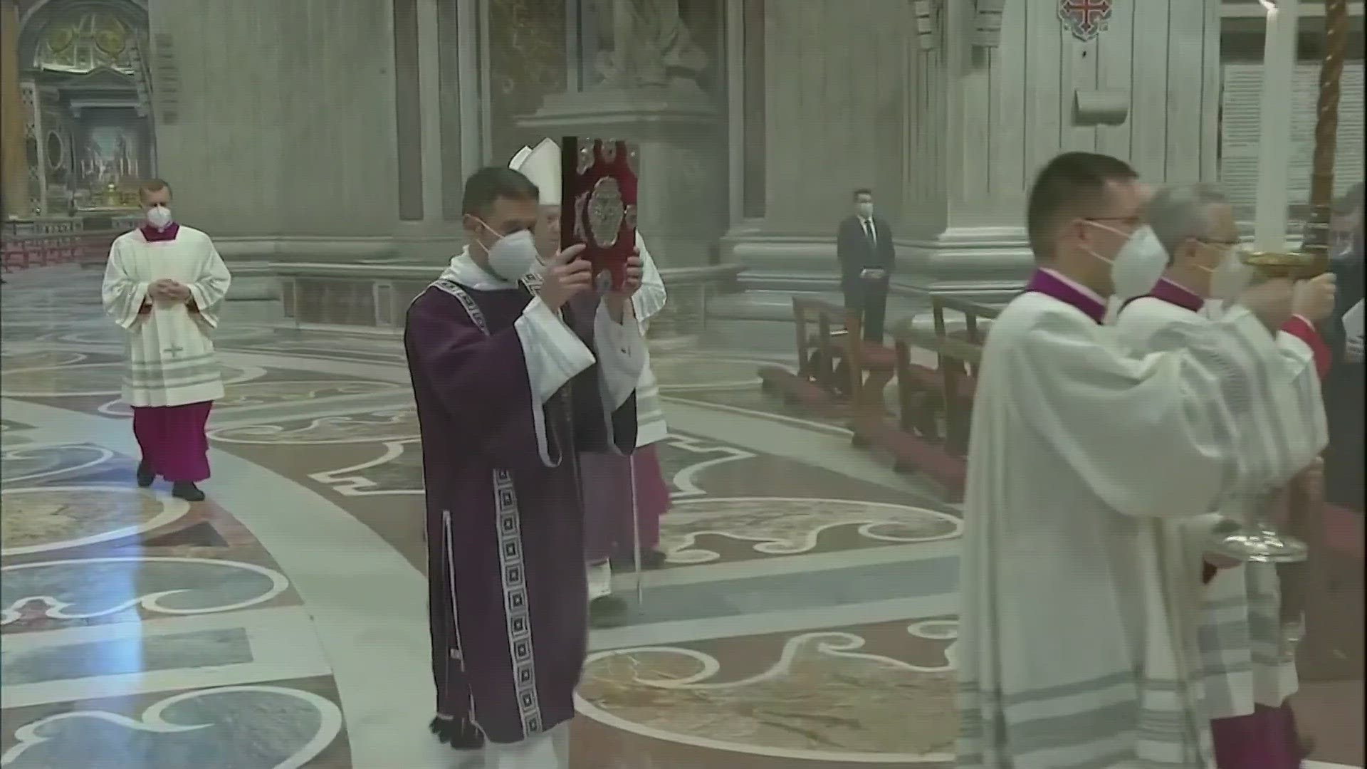Pope Francis presided over the Vatican's Ash Wednesday ceremony, marking the start of the Catholic Church's Lent season in St Peter's Basilica.
