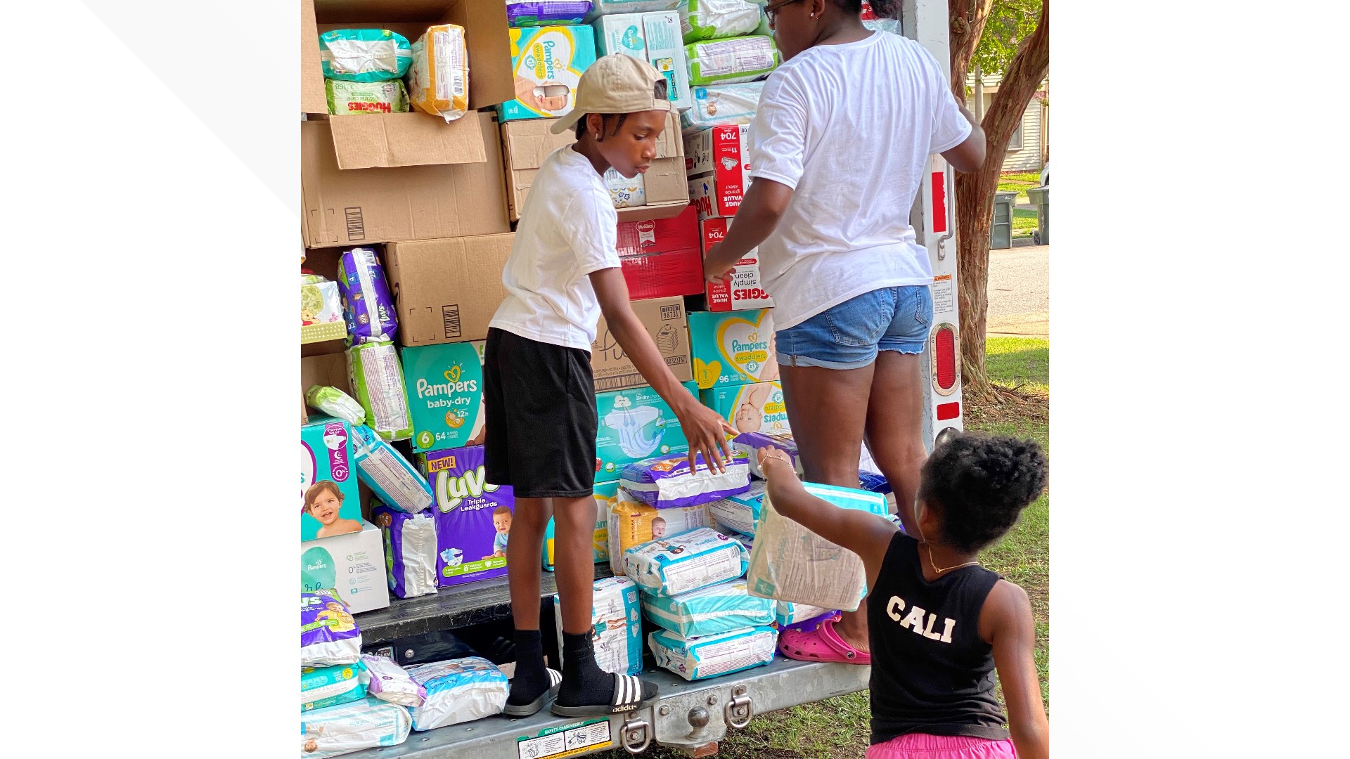 11yearold gives diapers to families in need