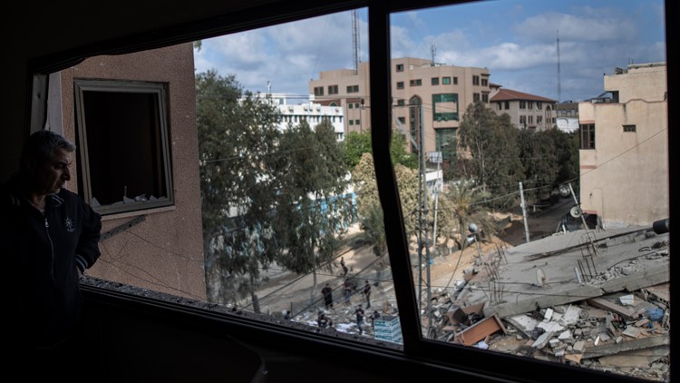 Israeli airstrikes kill 6, level large family home in Gaza