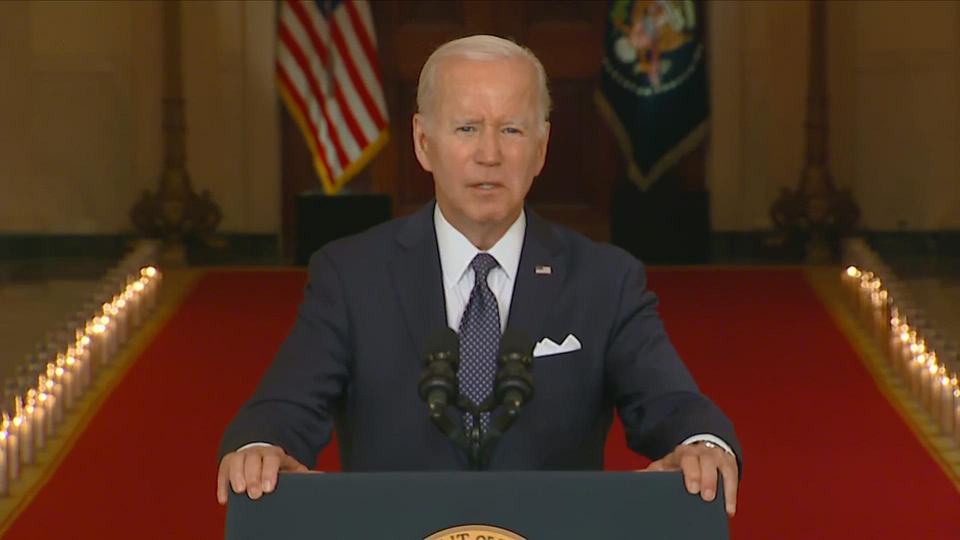 President Joe Biden called on Americans to meet the moment and "finally do something" in response to the latest mass shootings.