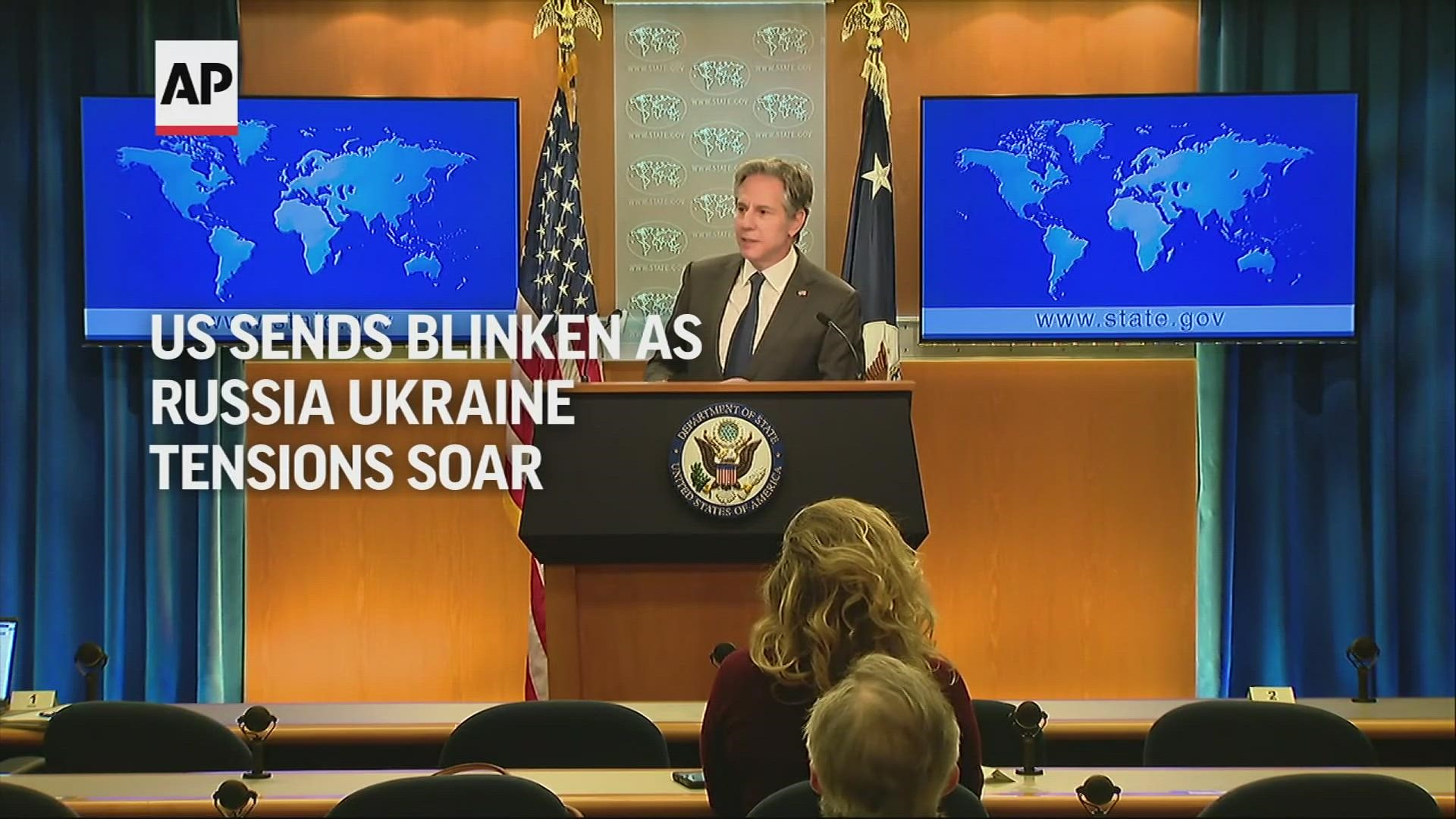 Secretary of State Antony Blinken said the US remains committed to a sovereign Ukraine as tensions with Russia mount.