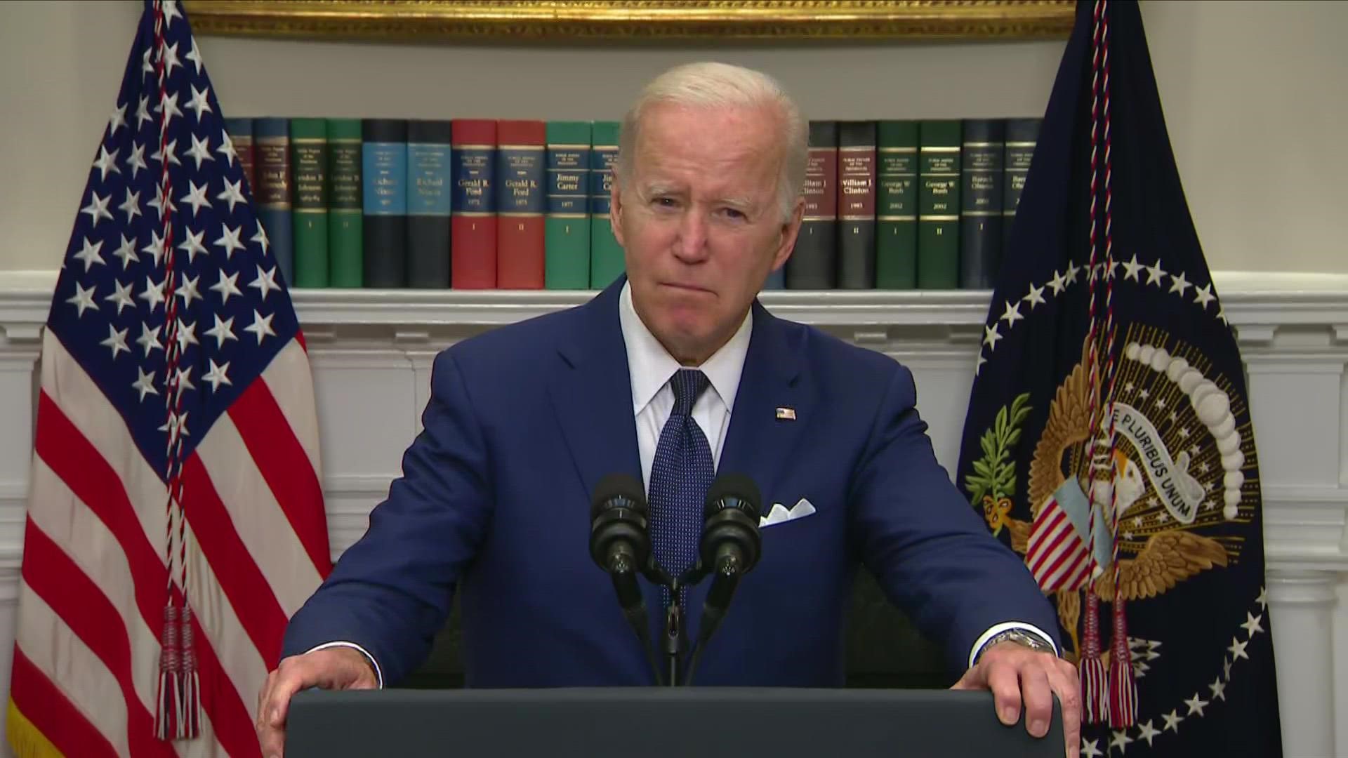 President Joe Biden delivered an emotional call for new restrictions on firearms after a gunman opened fire at a Texas elementary school on Tuesday.