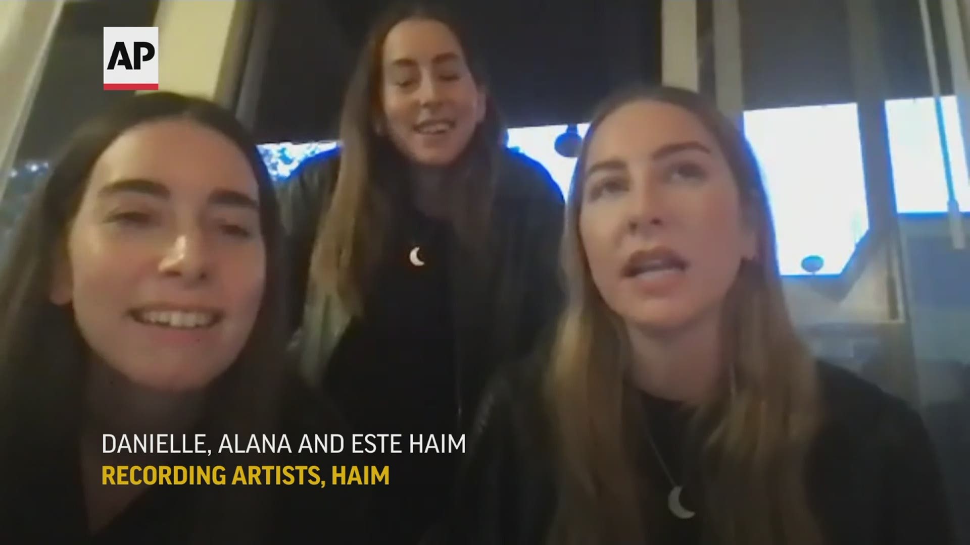 Pop-rock trio HAIM is nominated for two honors at the Grammys, including album of the year.