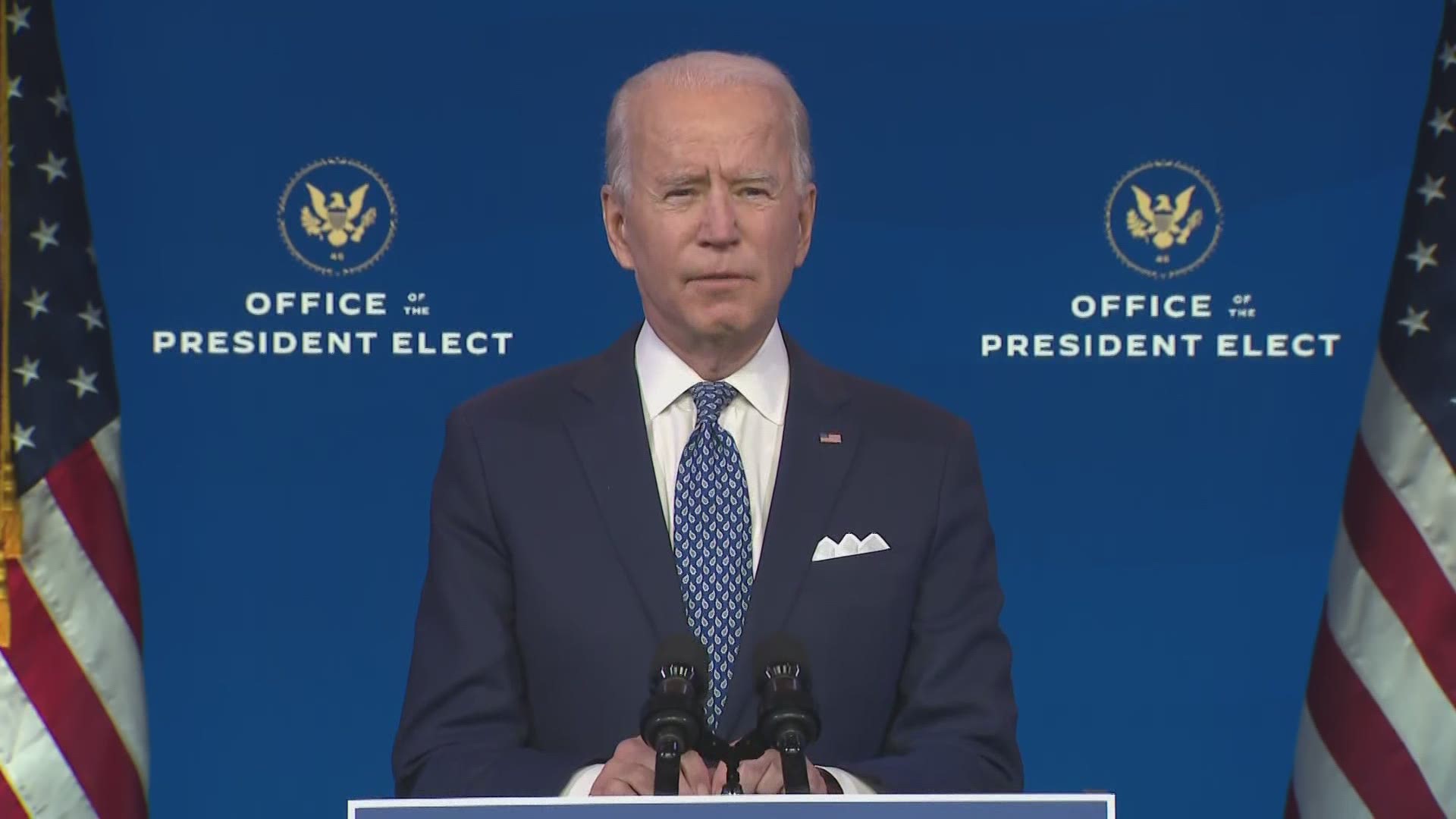 President-elect Joe Biden addressed the ahead of the Christmas holiday. Biden reflected on the past year and the challenges that still lie ahead.