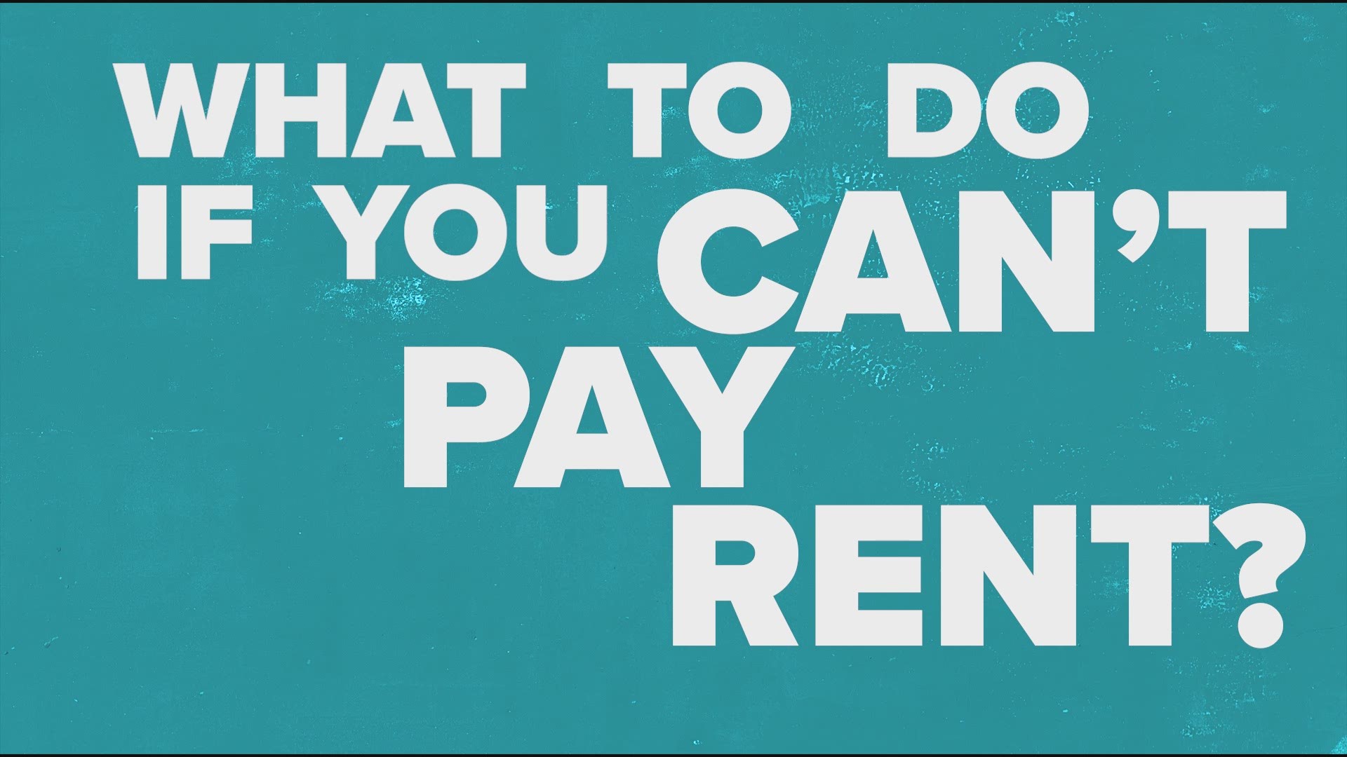 Here are some options if you are unable to pay rent