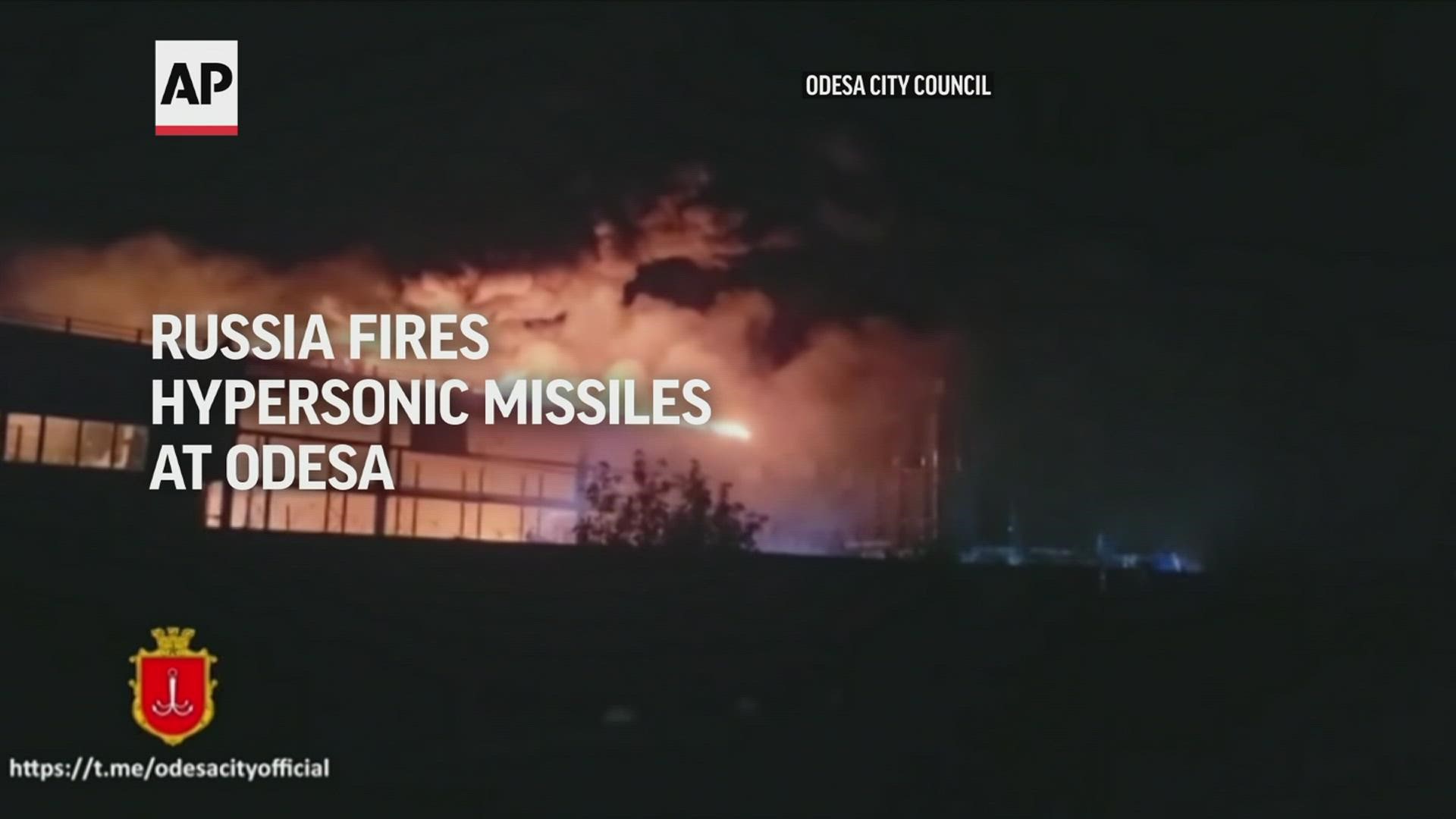 At least one person was hurt after a missile struck a warehouse, officials said.
