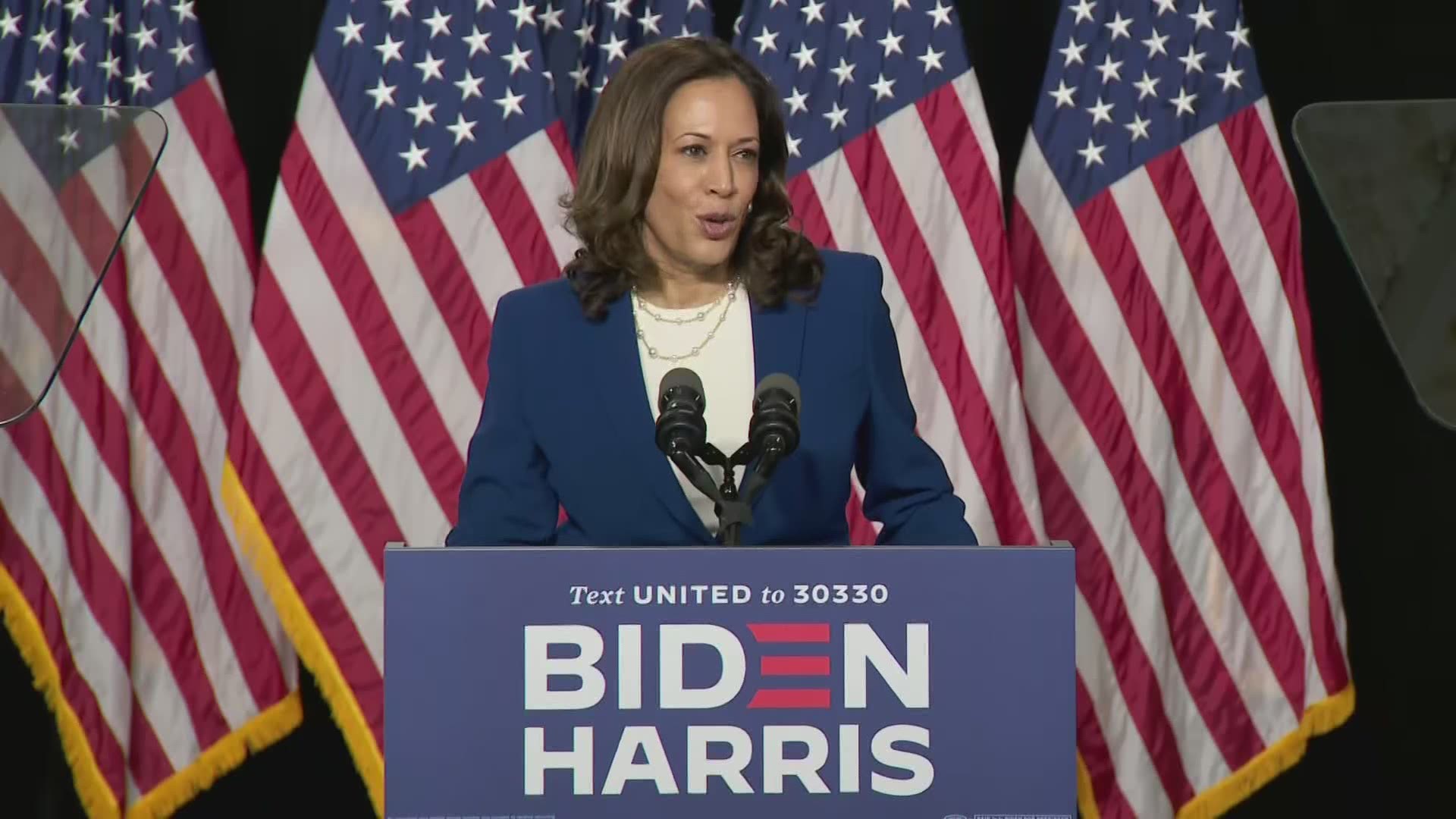 Senator Kamala Harris said Wednesday that she's incredibly honored to be Joe Biden's running mate and is ready to get to work.