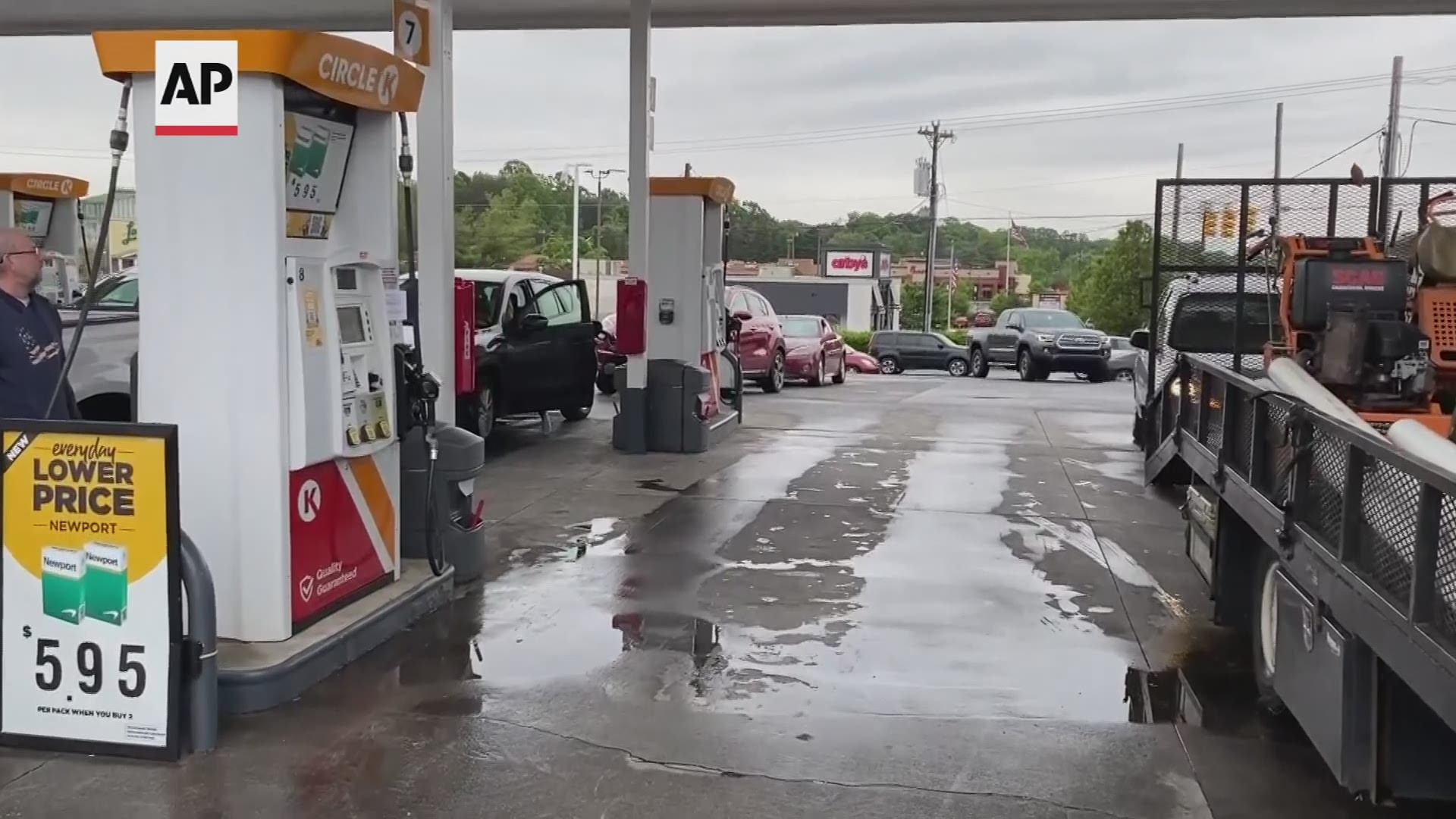 The shutdown of the Colonial Pipeline has caused shortages at the pumps throughout the South and emptied stations in the Washington, D.C., area.