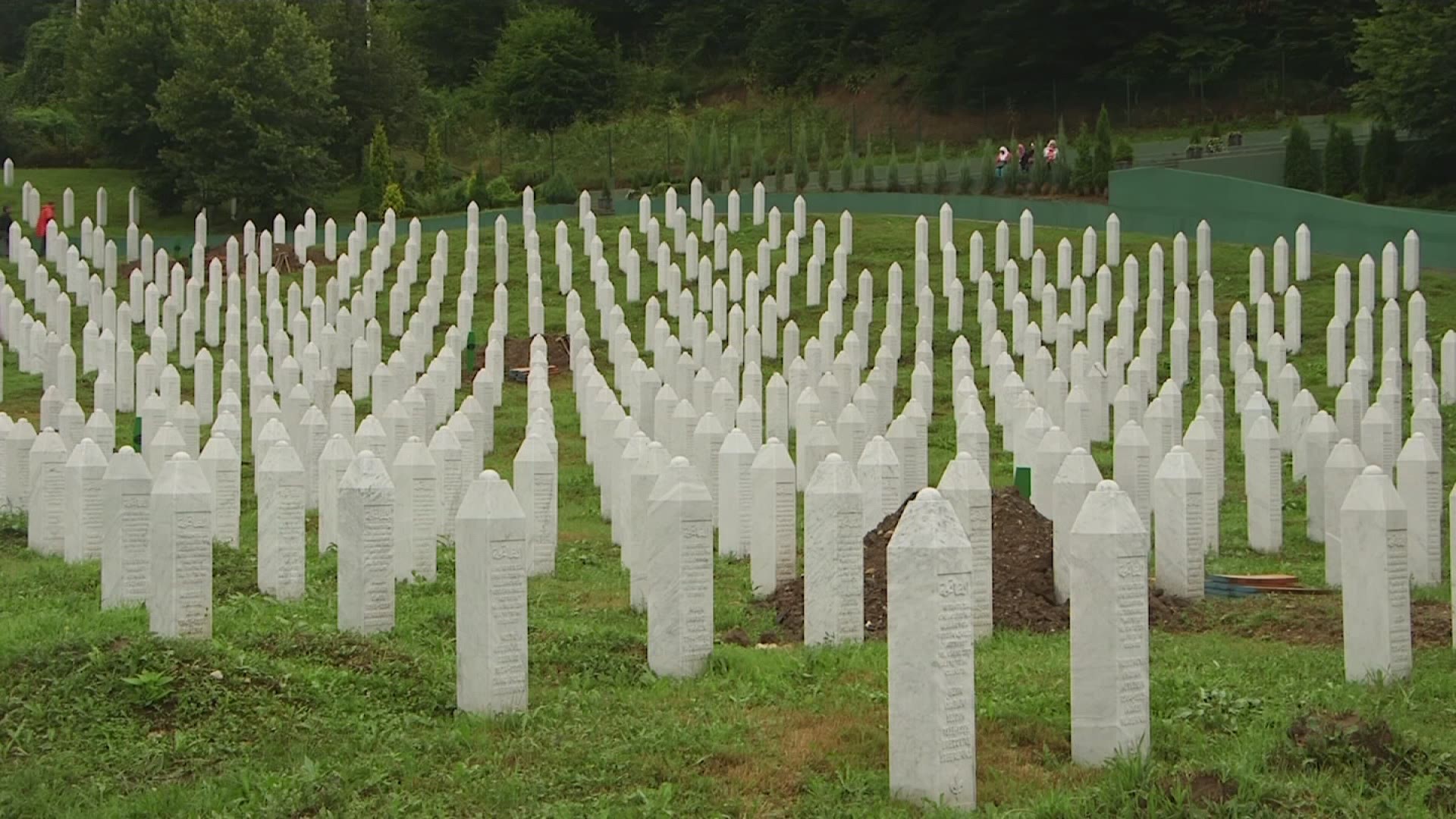Bereaved families gathered at a cemetery in the Bosnian town of Srebrenica on Wednesday, the eve of the 24th anniversary of the Srebrenica massacre.