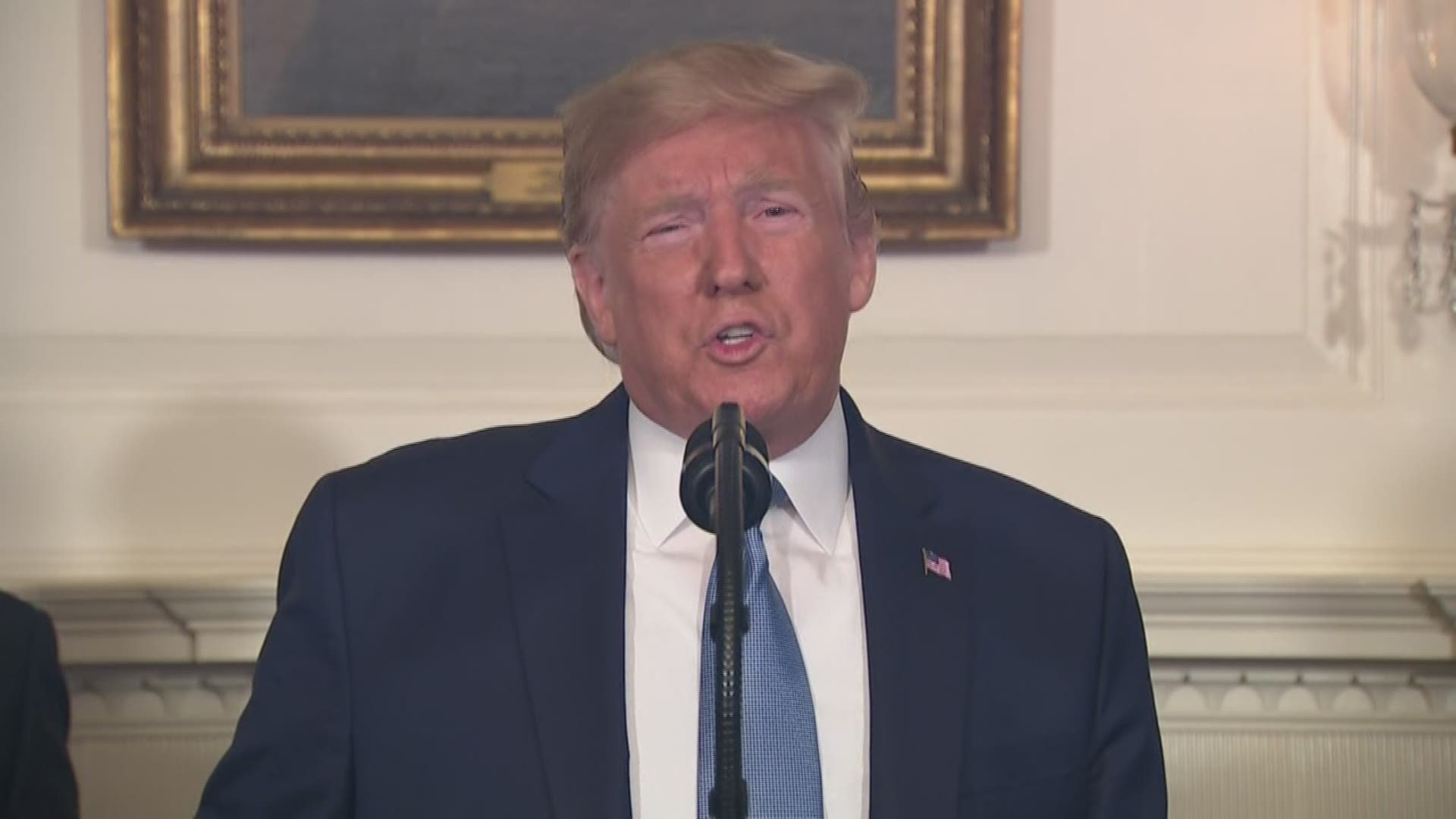 Trump gave a speech from the White House on Monday following weekend shootings in El Paso, Texas, and Dayton, Ohio, that left 29 people dead and dozens wounded. He called the shootings 'barbaric slaughters.'