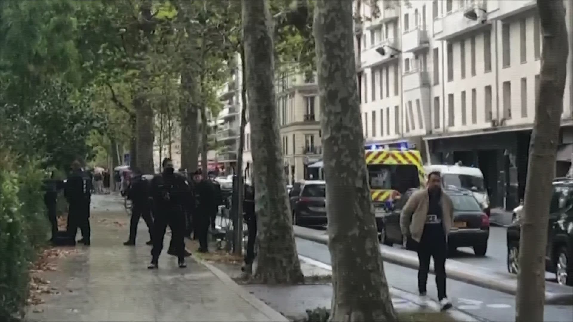 At least two people were wounded in a knife attack Sept. 25, 2020, near the former offices of the satirical newspaper Charlie Hebdo in Paris, police said.