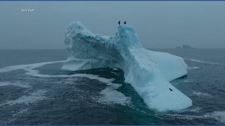 Watch: Canadian cliff diver becomes first woman to dive from iceberg