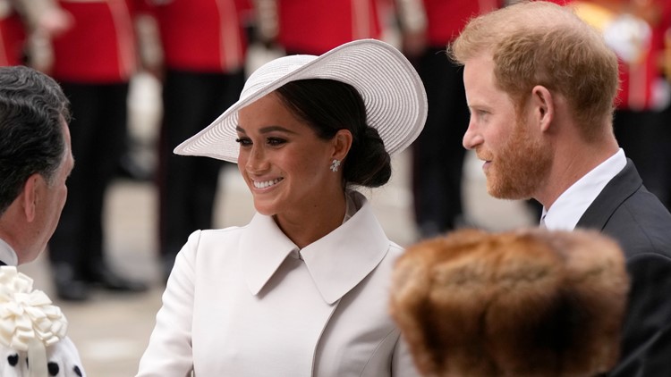 Queen Elizabeth skips Platinum Jubilee service, Harry and Meghan make 1st appearance
